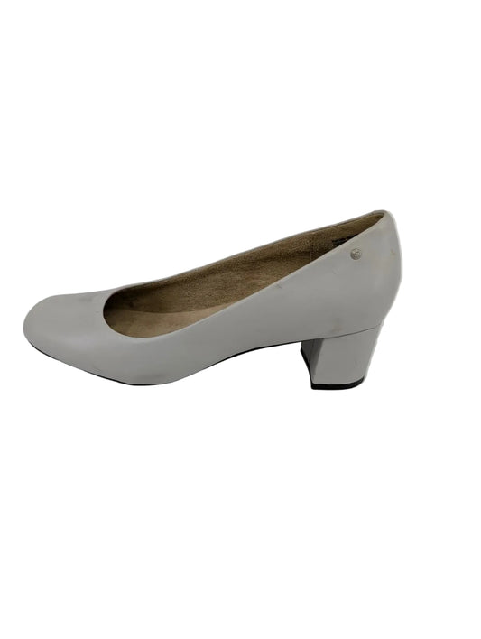 Rockport Gray Leather Low Heel Pumps