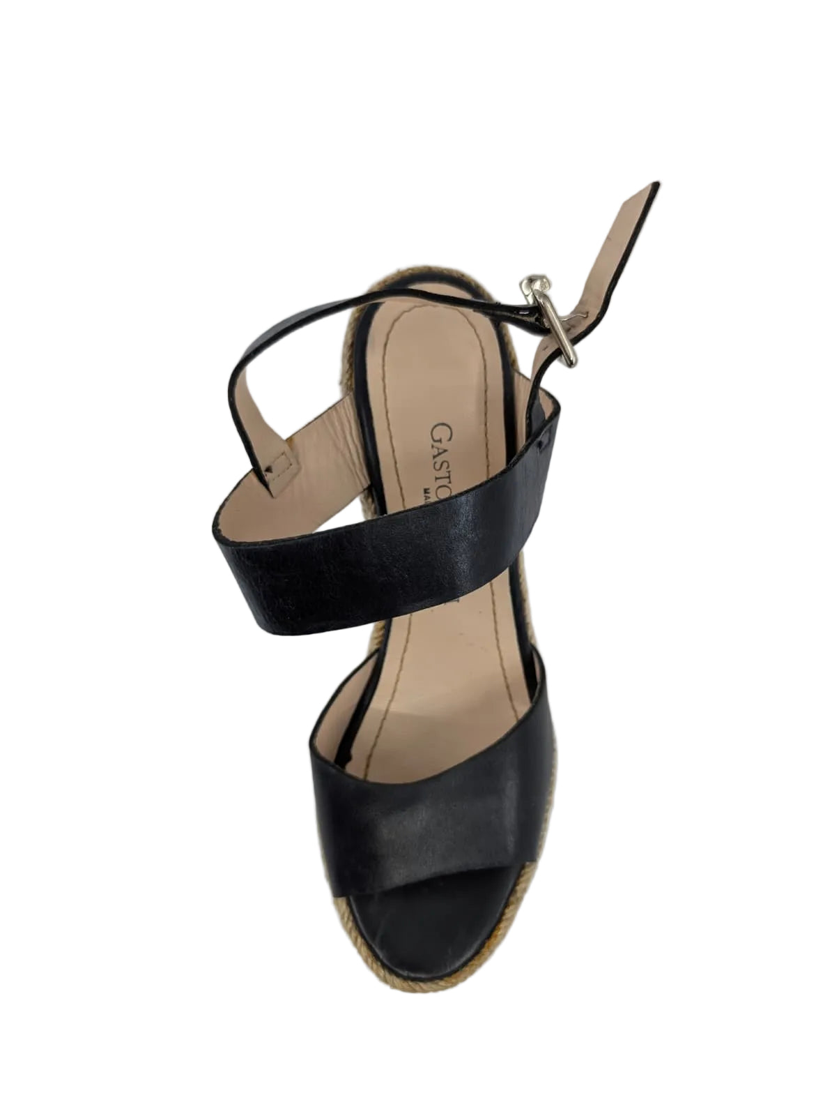 Gastone Lucioli Black Leather Sandals