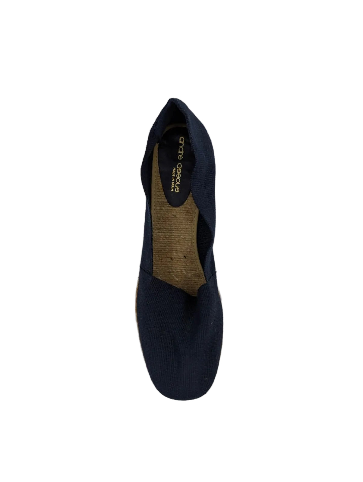 Andre Assous Navy Fabric Wedge Pumps