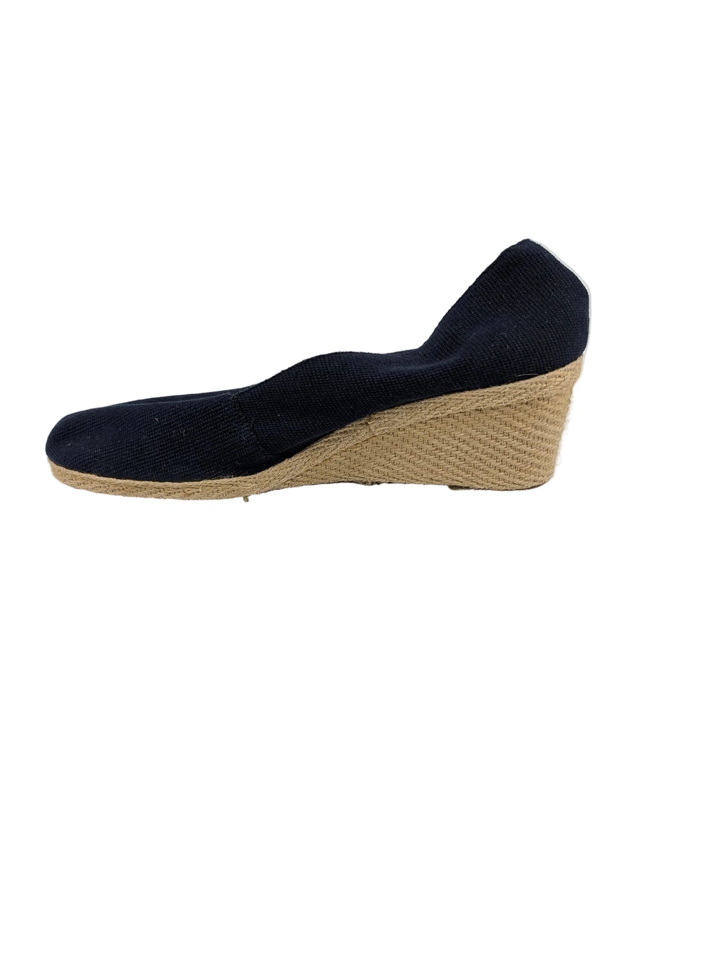 Andre Assous Navy Fabric Wedge Pumps
