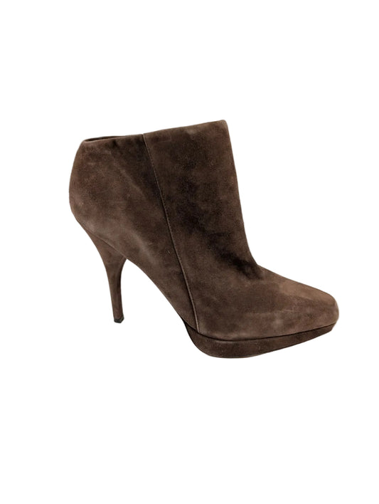 Brown Suede Via Spiga Ankle Boots
