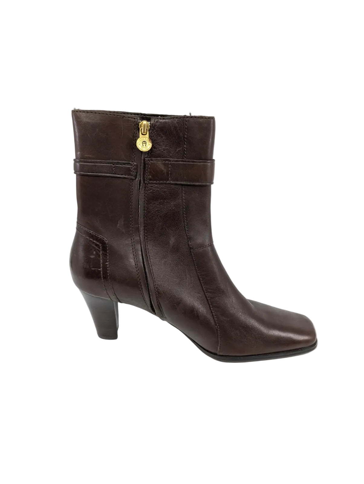 Wendahl Brown Leather Etienne Aigner Ankle Boots