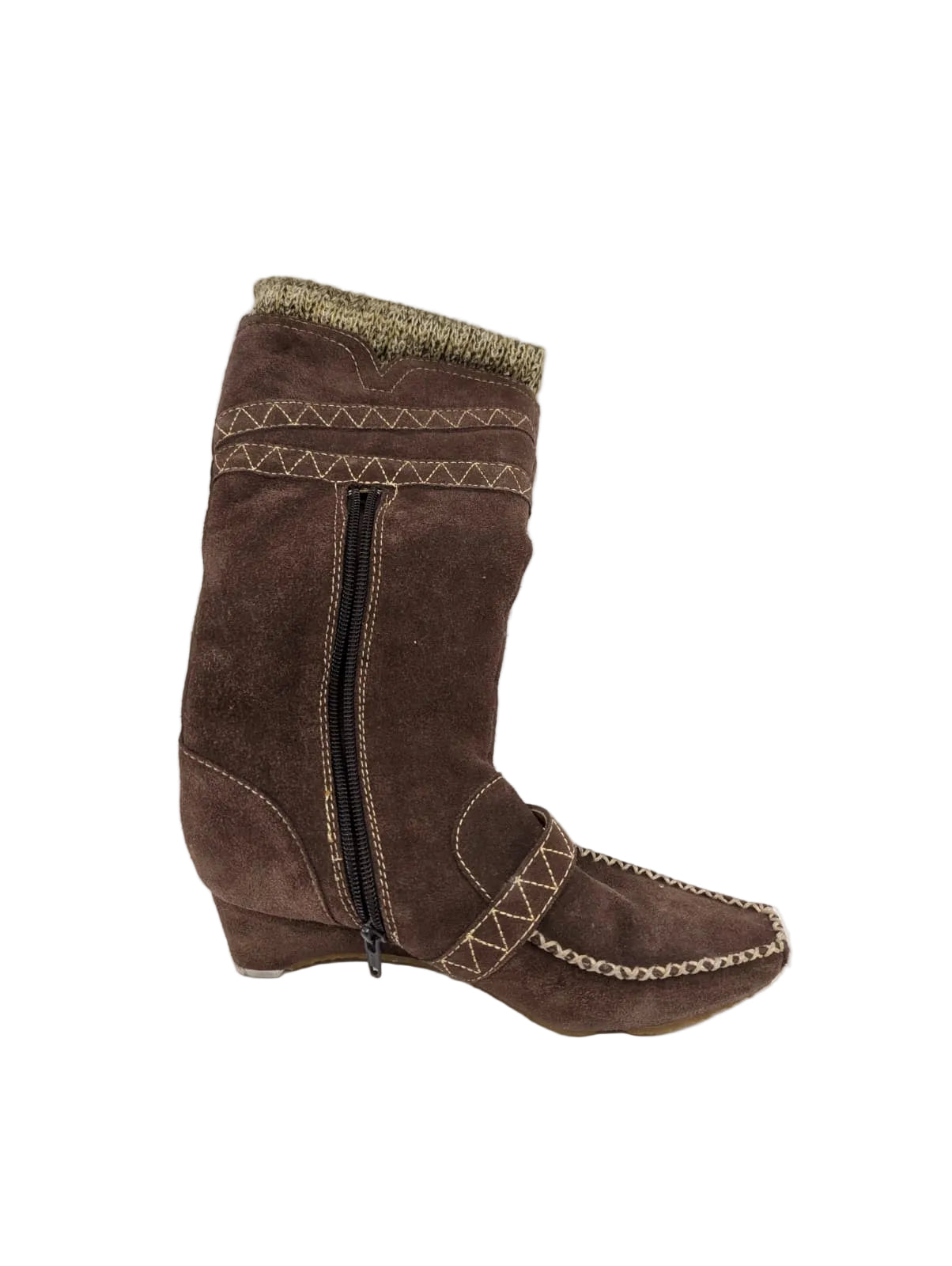 Brown Suede Jessica Bennett Wedge Boots