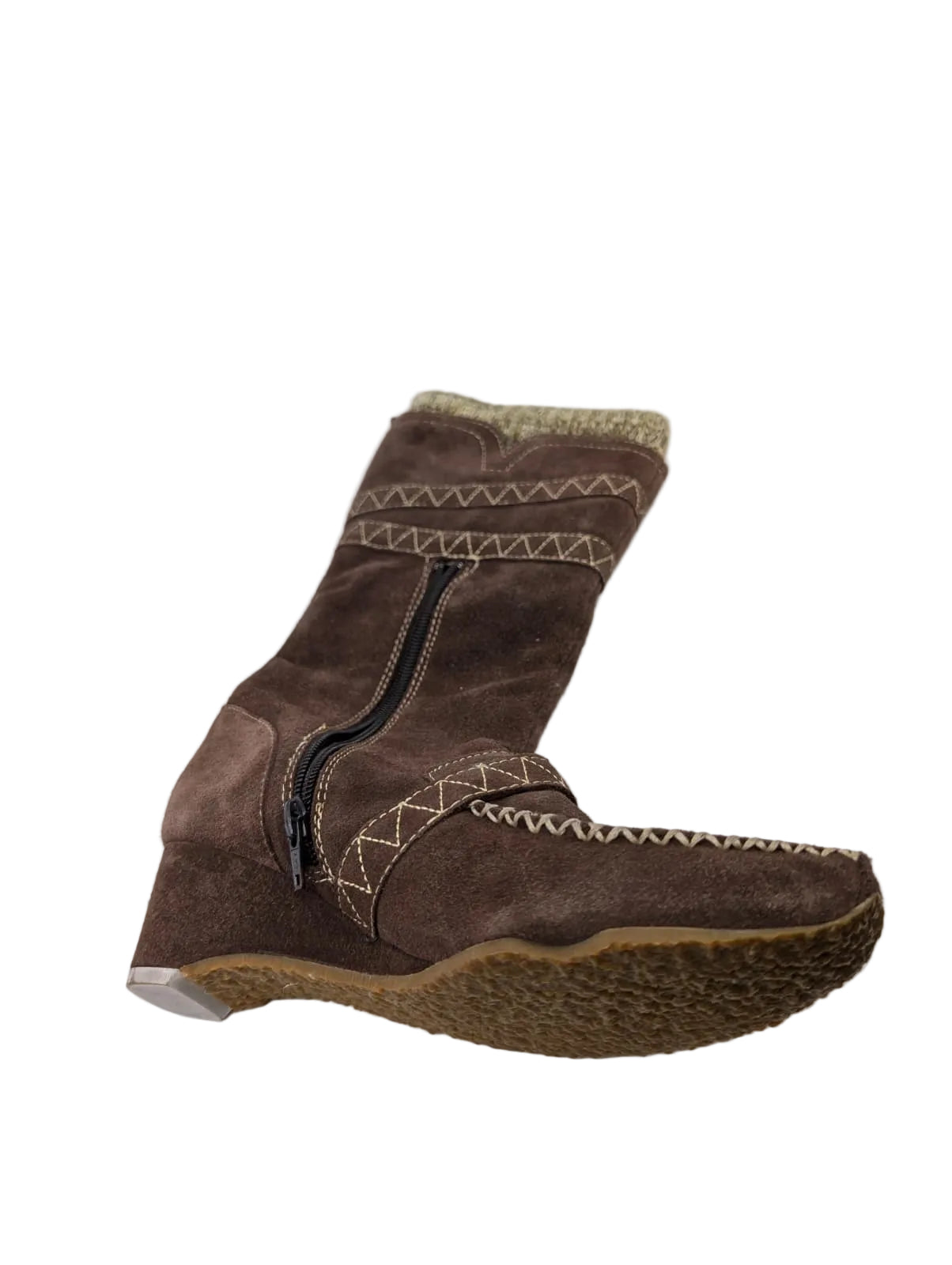 Brown Suede Jessica Bennett Wedge Boots