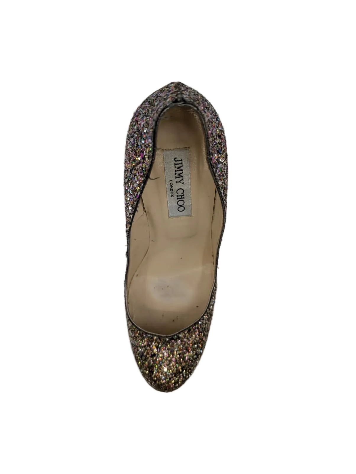 Jimmy Choo Glitter Platform Pumps