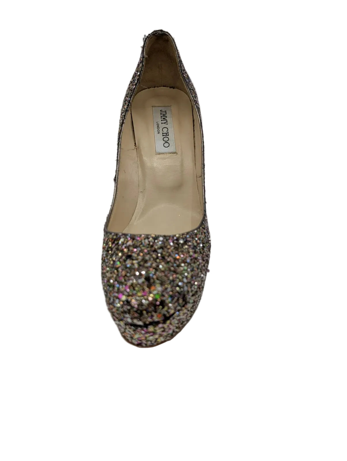 Jimmy Choo Glitter Platform Pumps
