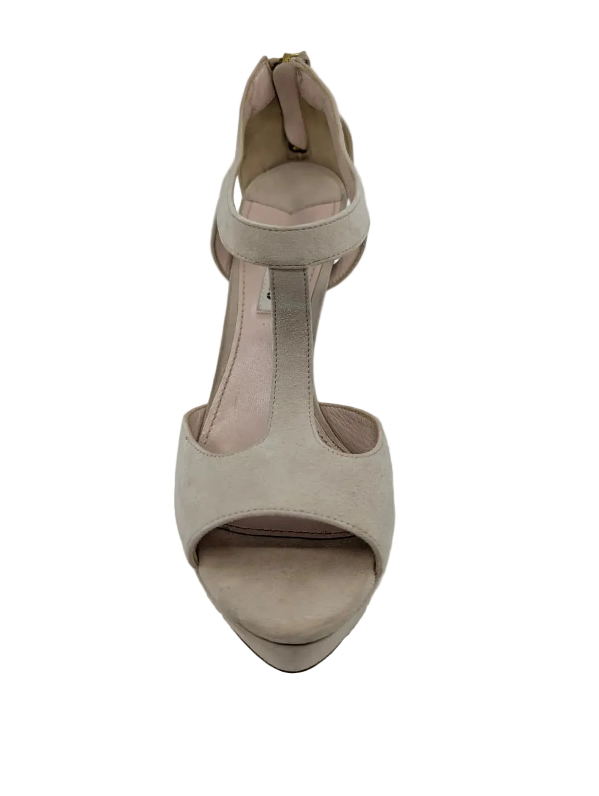 Miu Miu Ecru Suede Sandals