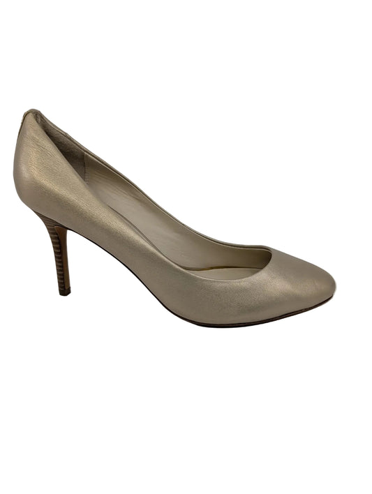 Nala Light Gold Leather Coach Pumps