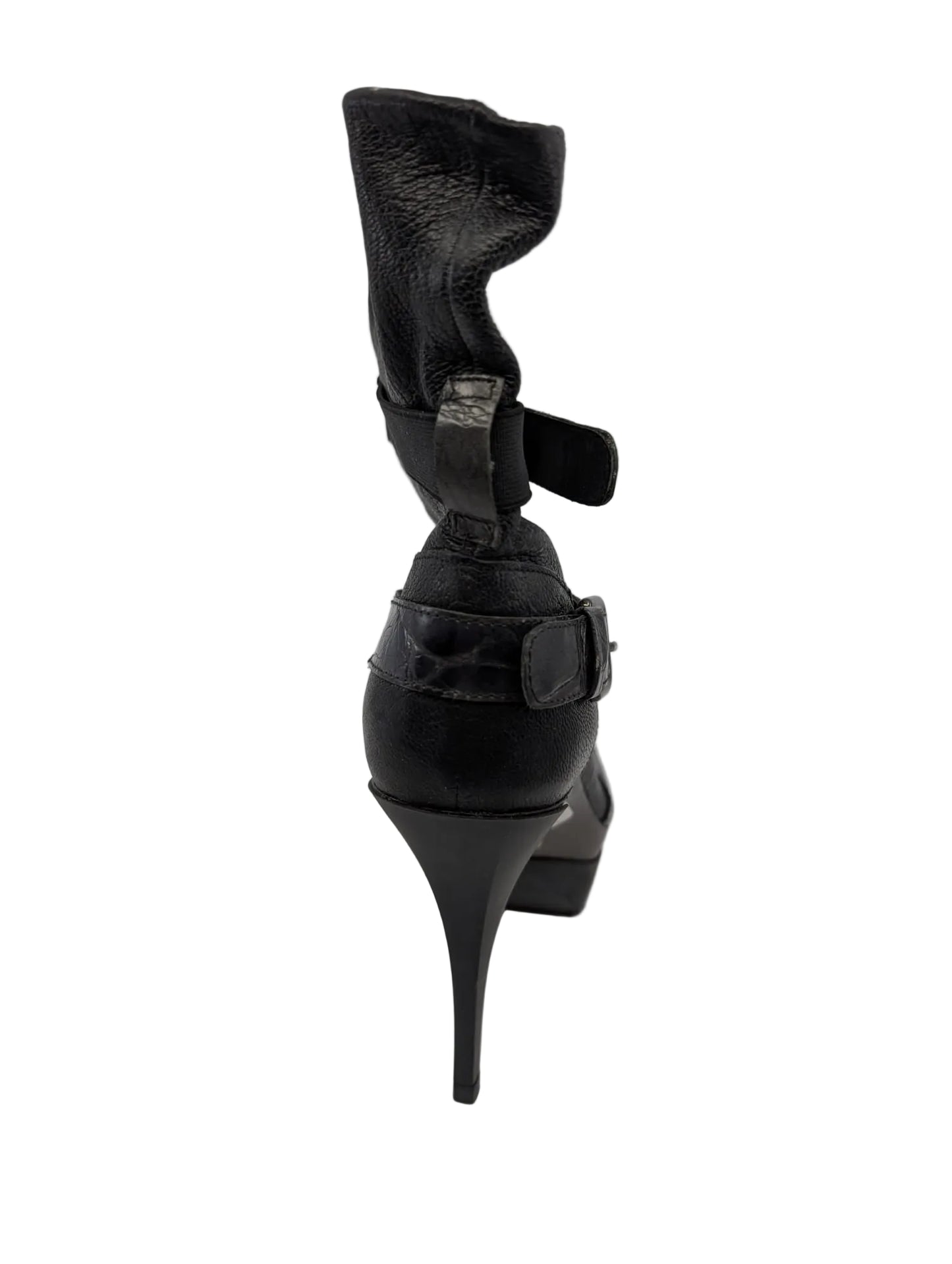 Stuart Weitzman Black Platform Ankle Boots