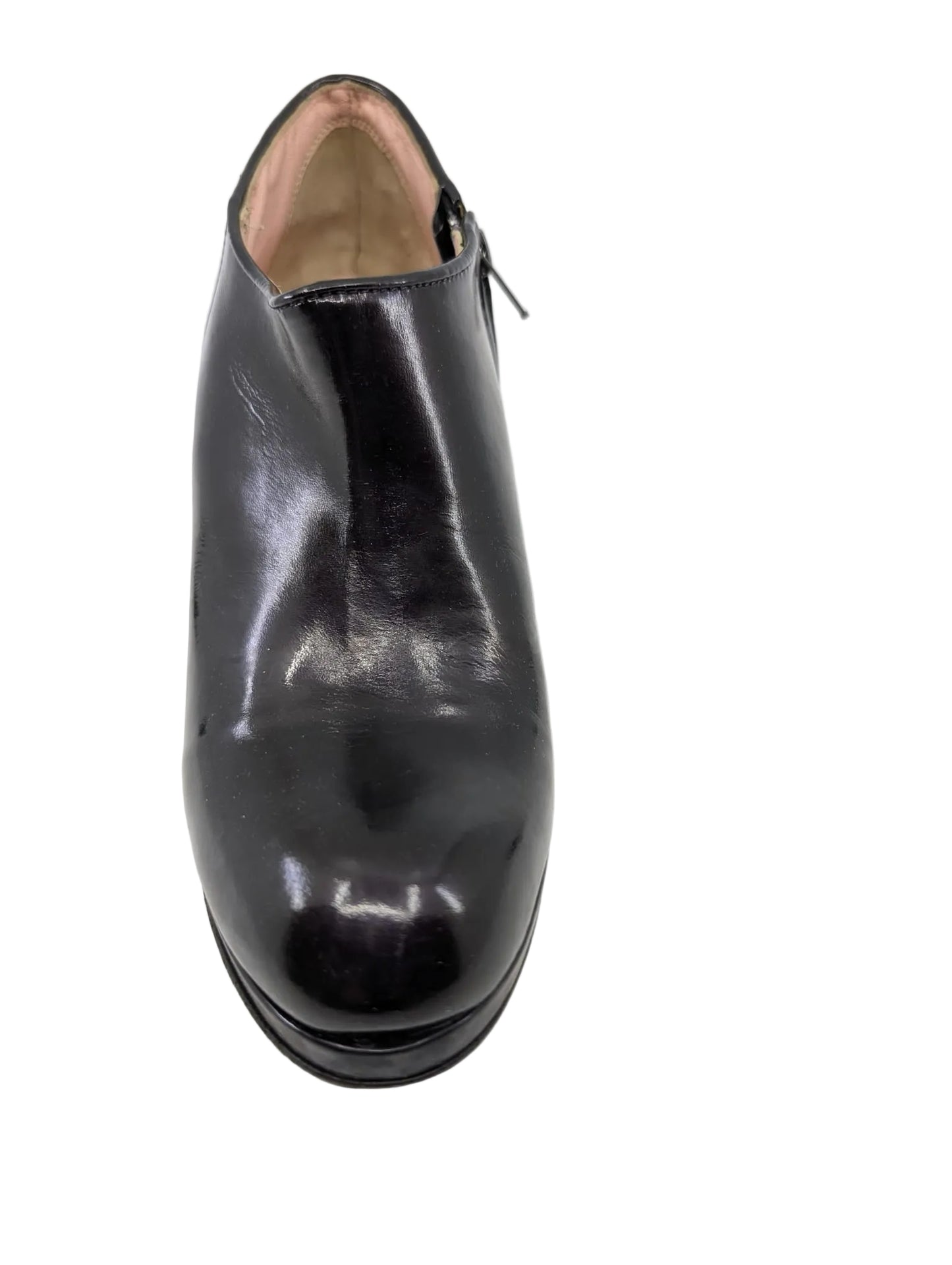 Armuse Dark Black Patent Ankle Boots