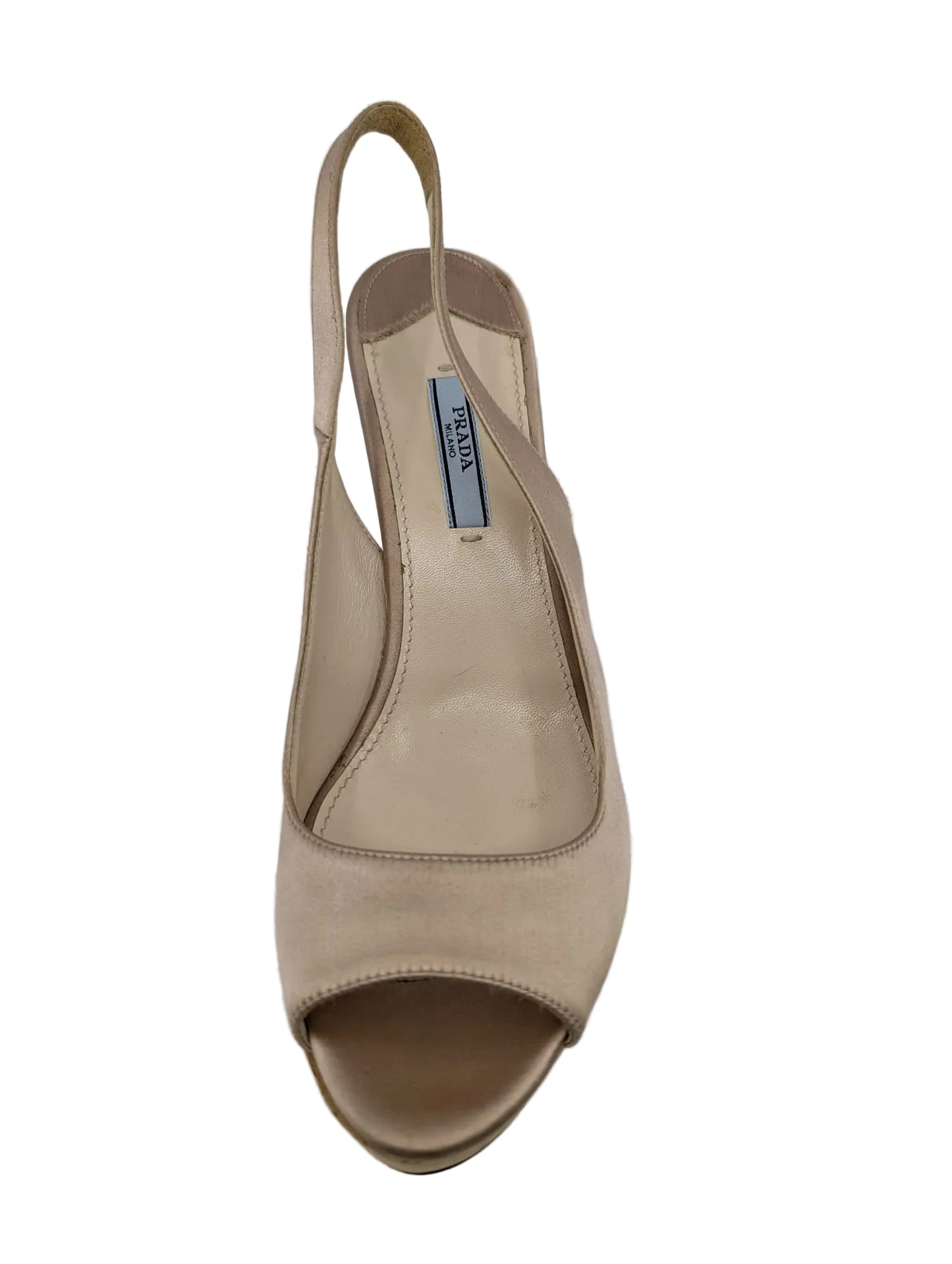 Prada Pink Satin Slingback Pumps