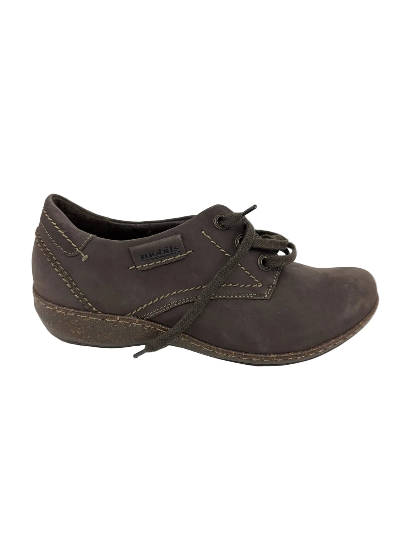 Marina Mobils Ergonomic Brown Nubuck Flats