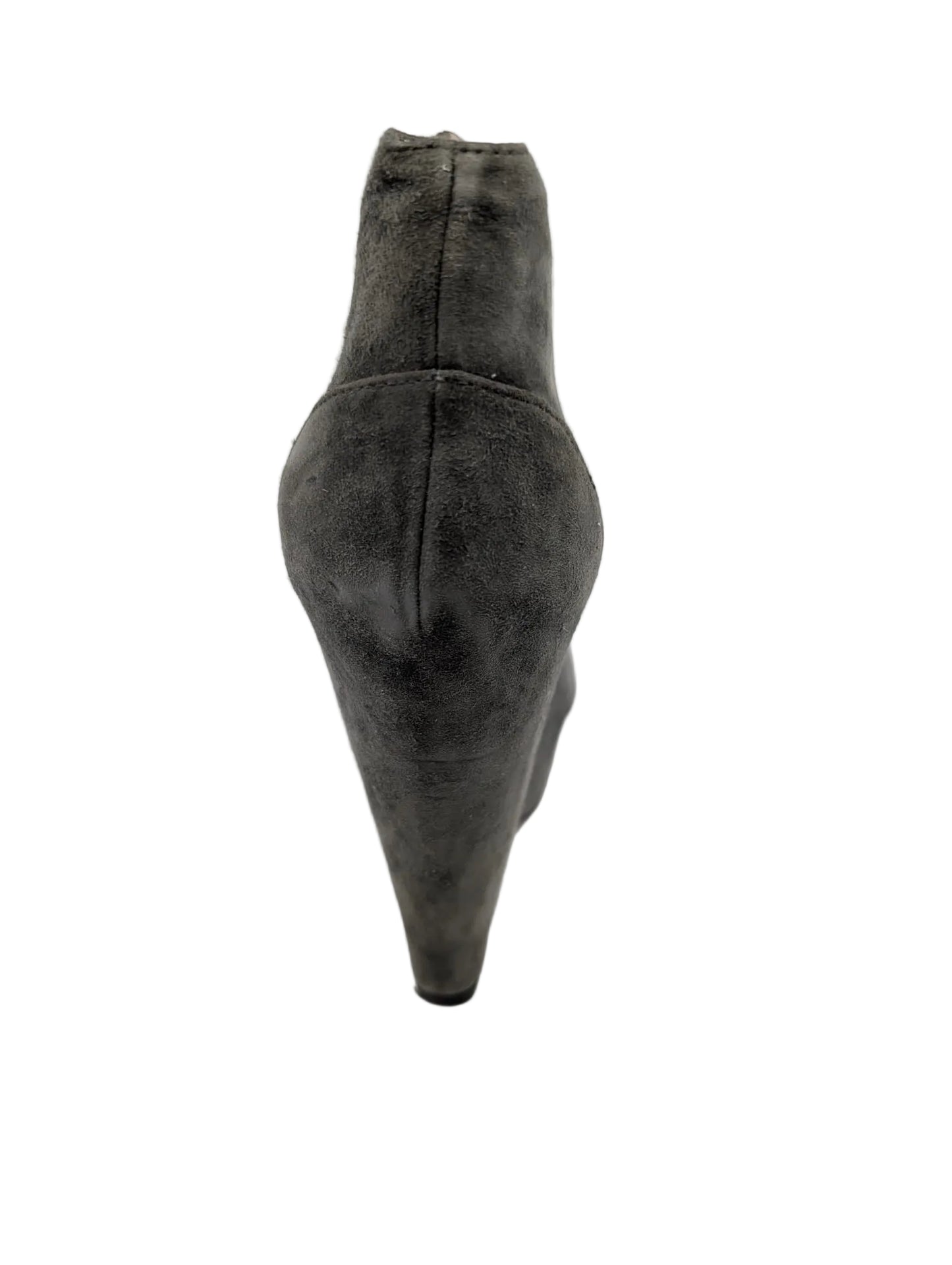 Pura Lopez Gray Suede Ankle Boots