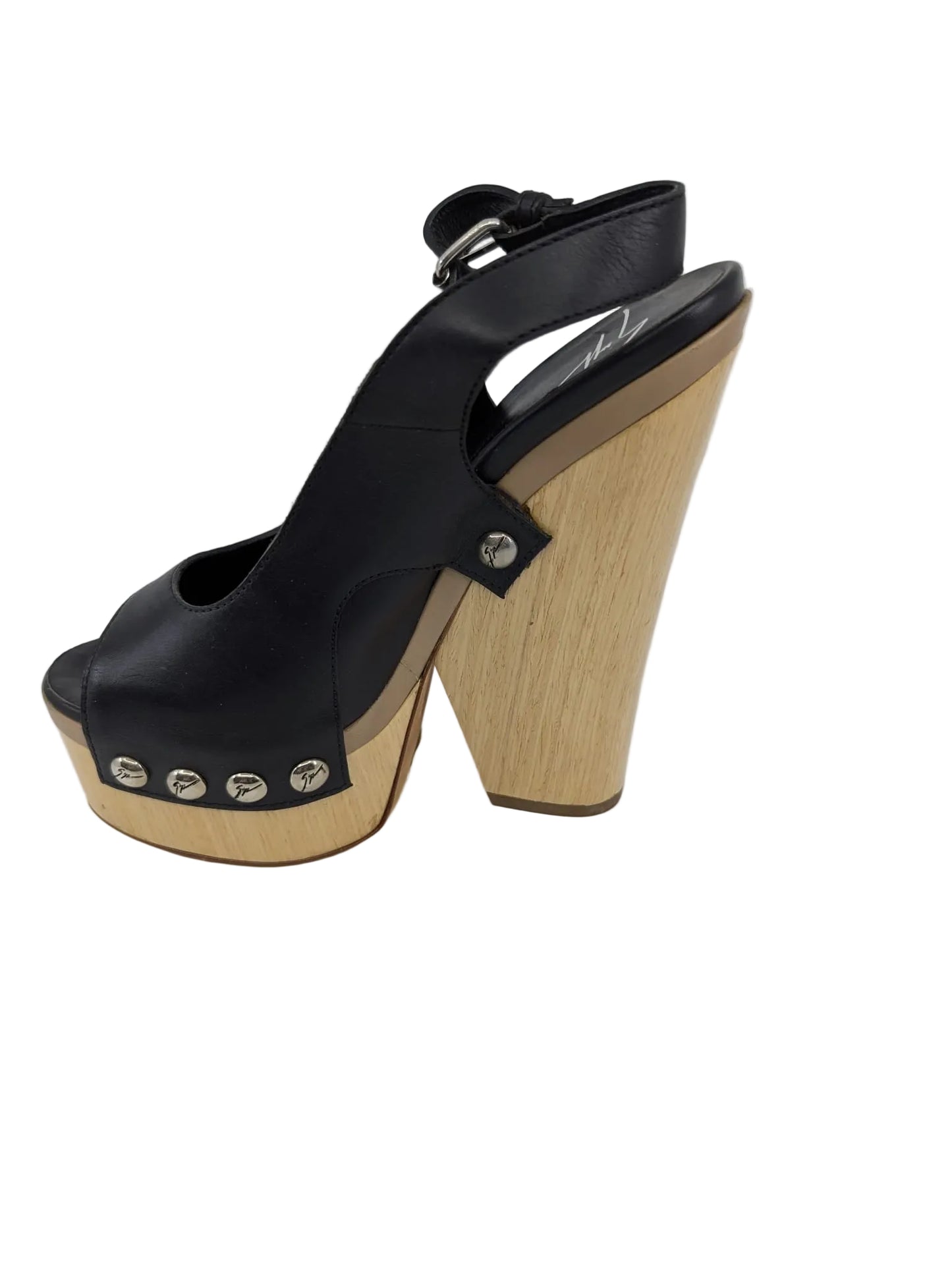 Giuseppe Zanotti Black Leather Patform Pumps