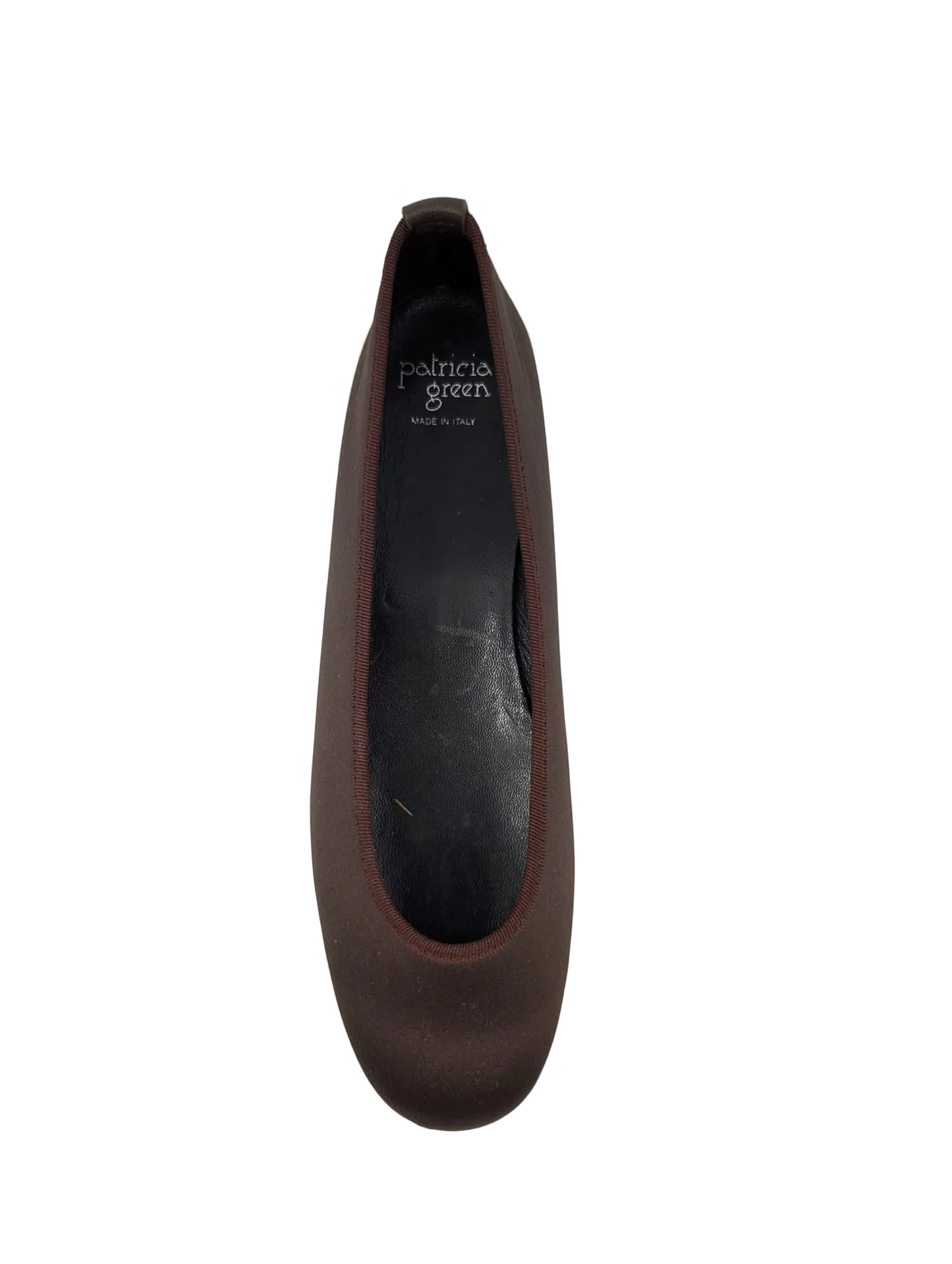 Patricia Green Brown Satin Ballet Flats