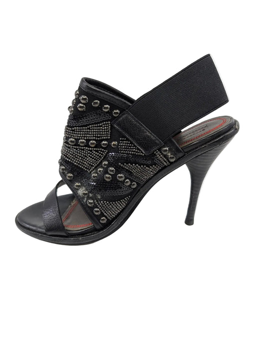 Miss Sixty Black Studs Leather Sandals