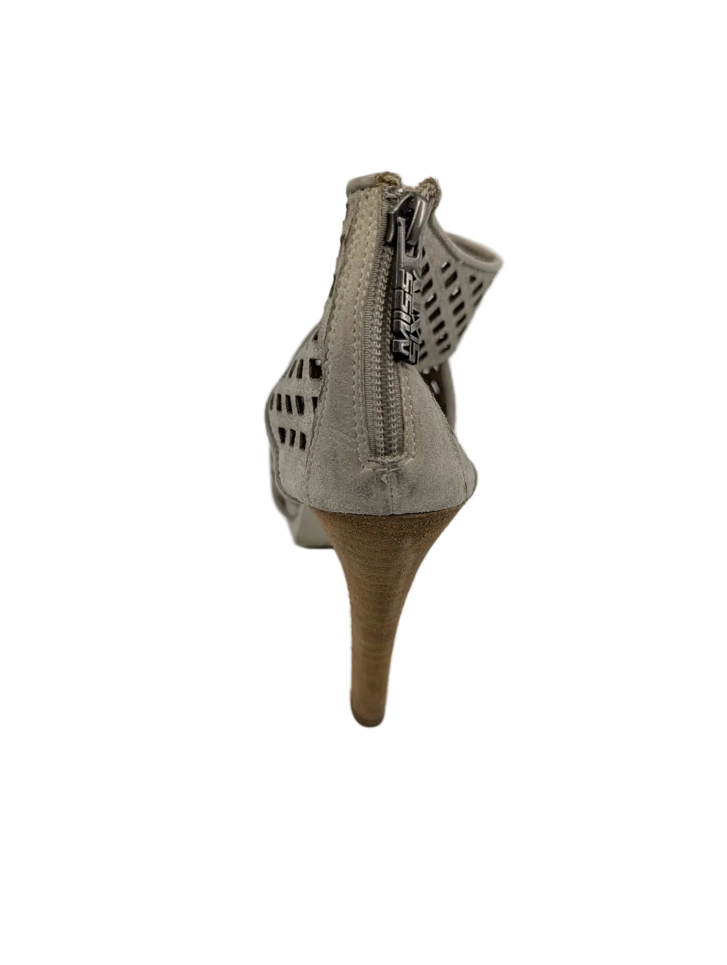 Miss Sixty White Perforated Nubuck Sandals