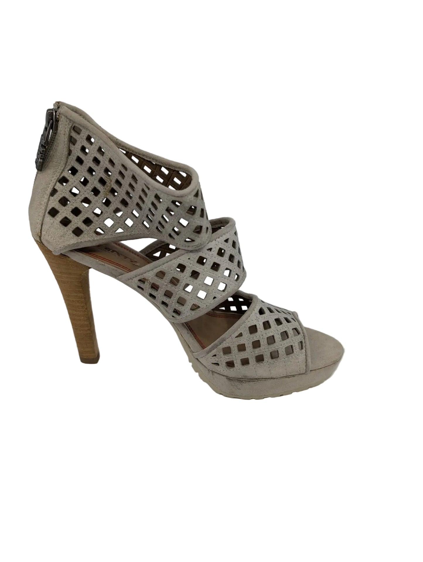 Miss Sixty White Perforated Nubuck Sandals