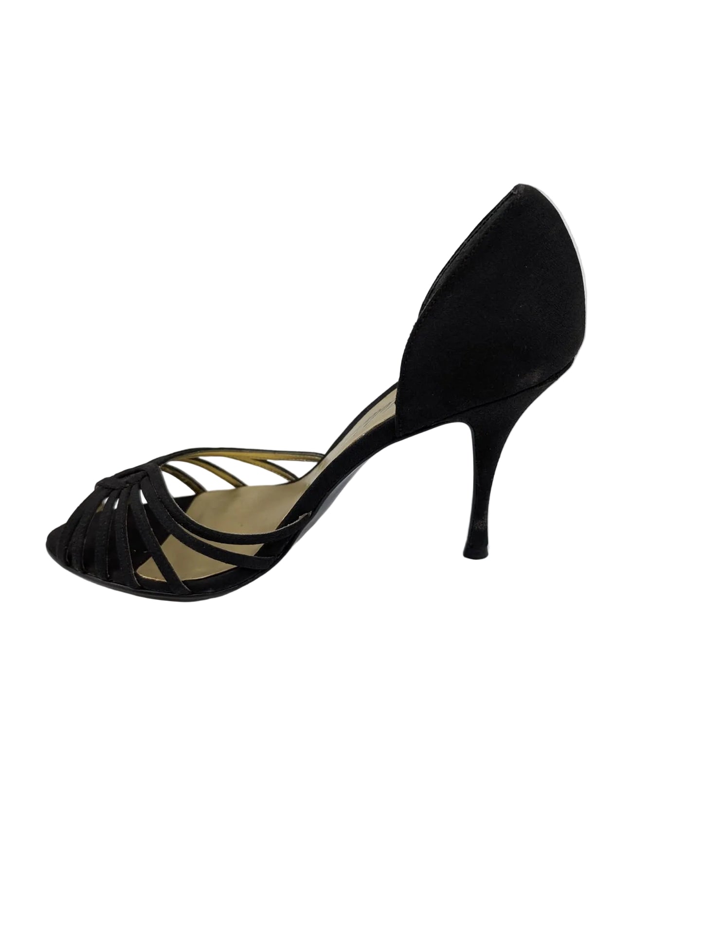 Beverly Feldman Black Fabric Sandals