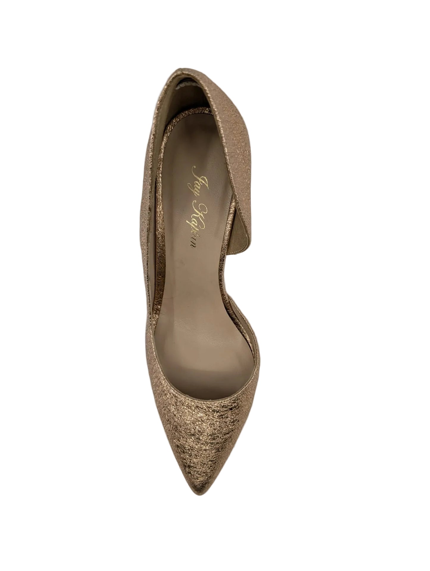 Jay Kplan Bronze Leather D'Orsay Pumps