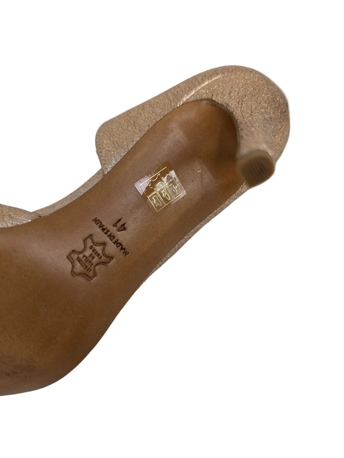 Jay Kplan Bronze Leather D'Orsay Pumps
