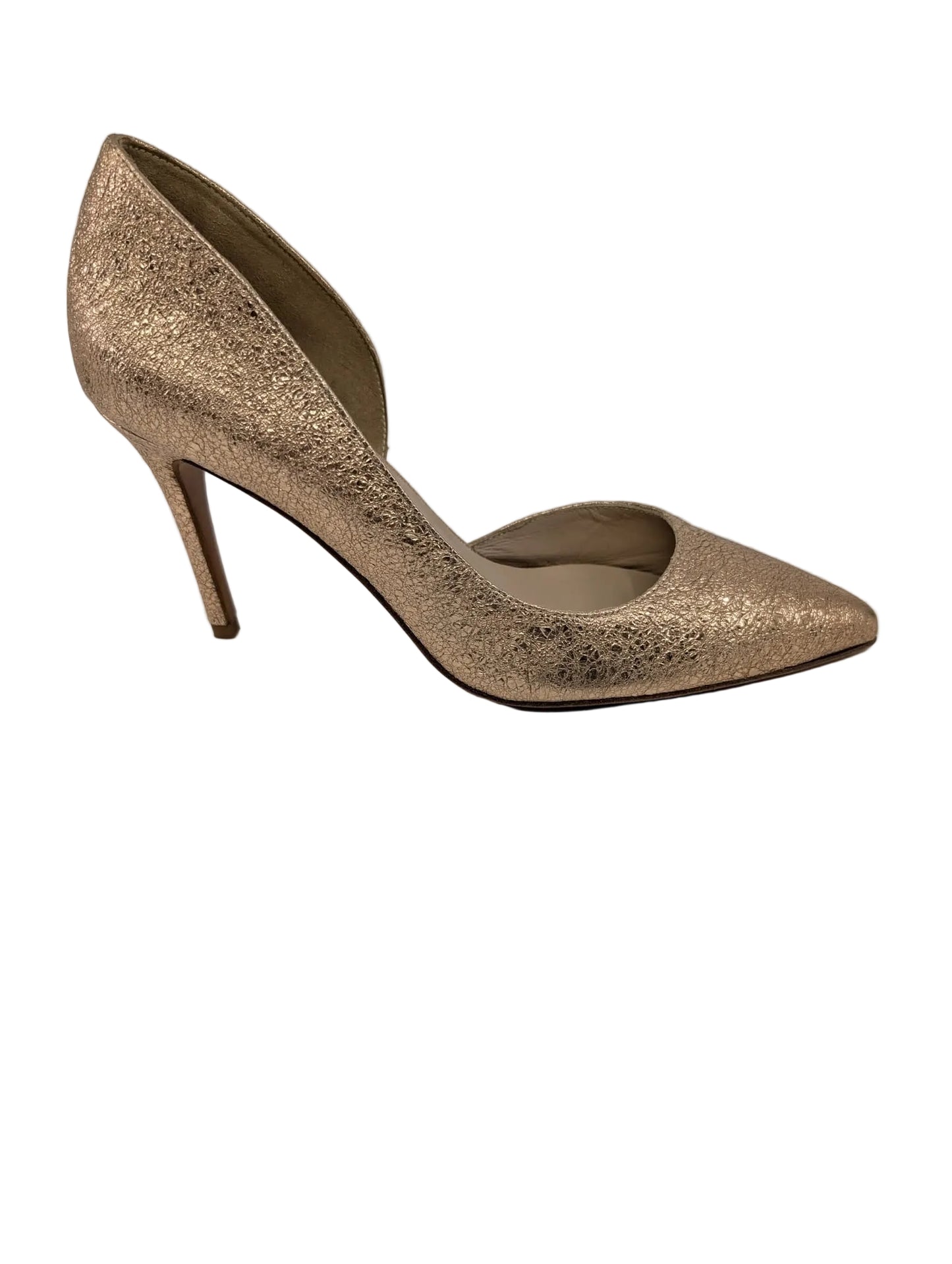 Jay Kplan Bronze Leather D'Orsay Pumps