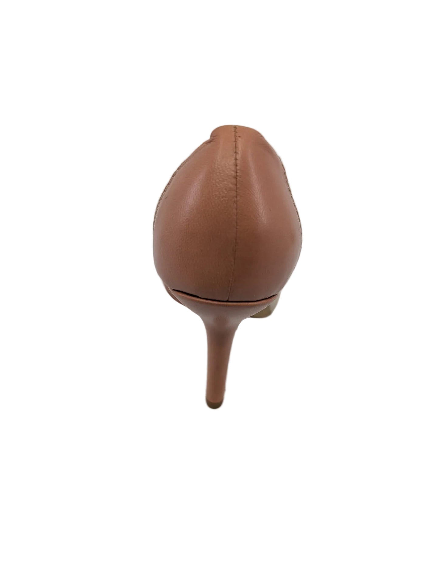 Claudia Ciuti Beige Leather Peeptoe Pumps