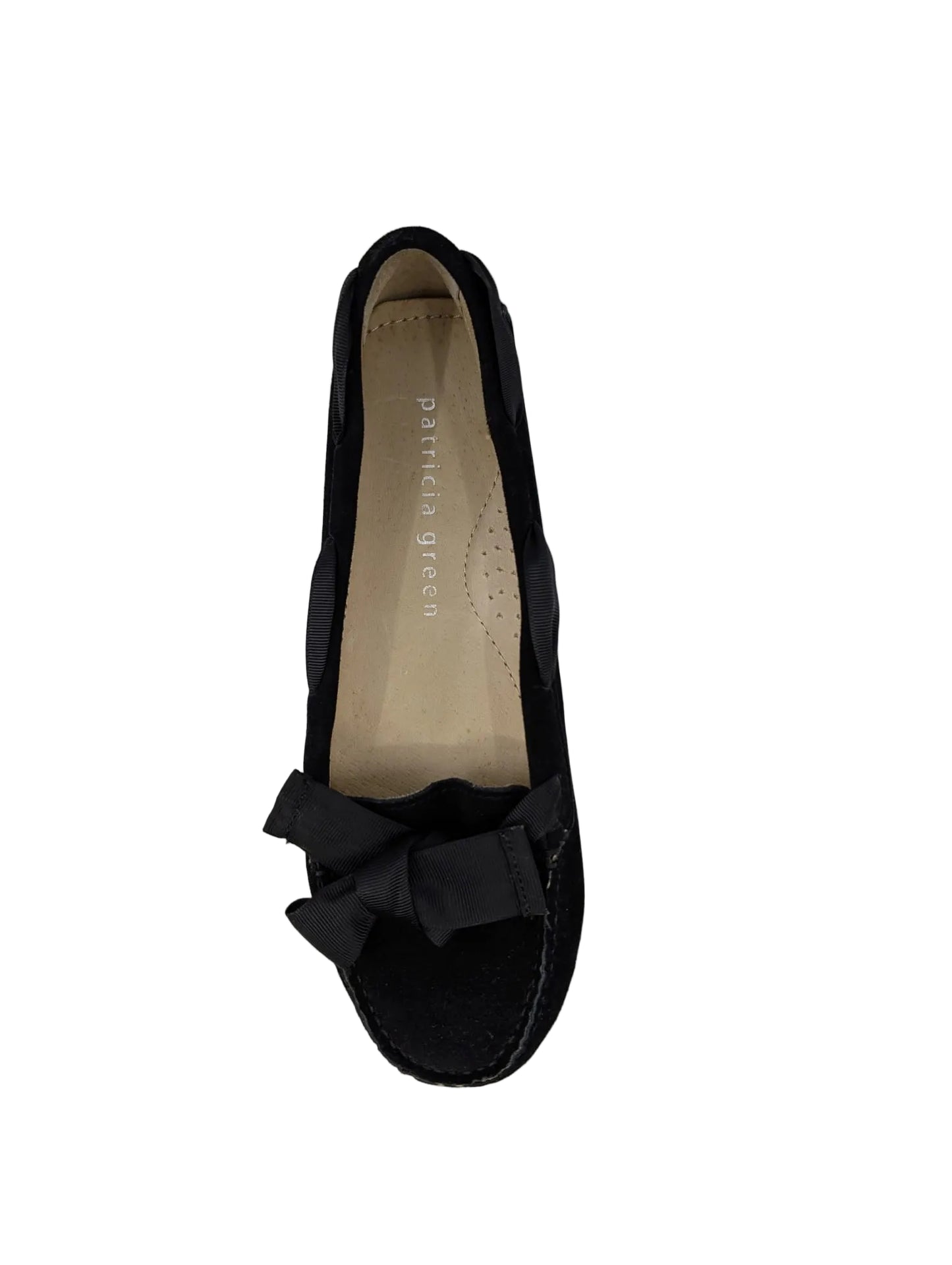 Patricia Green Black Suede Loafers