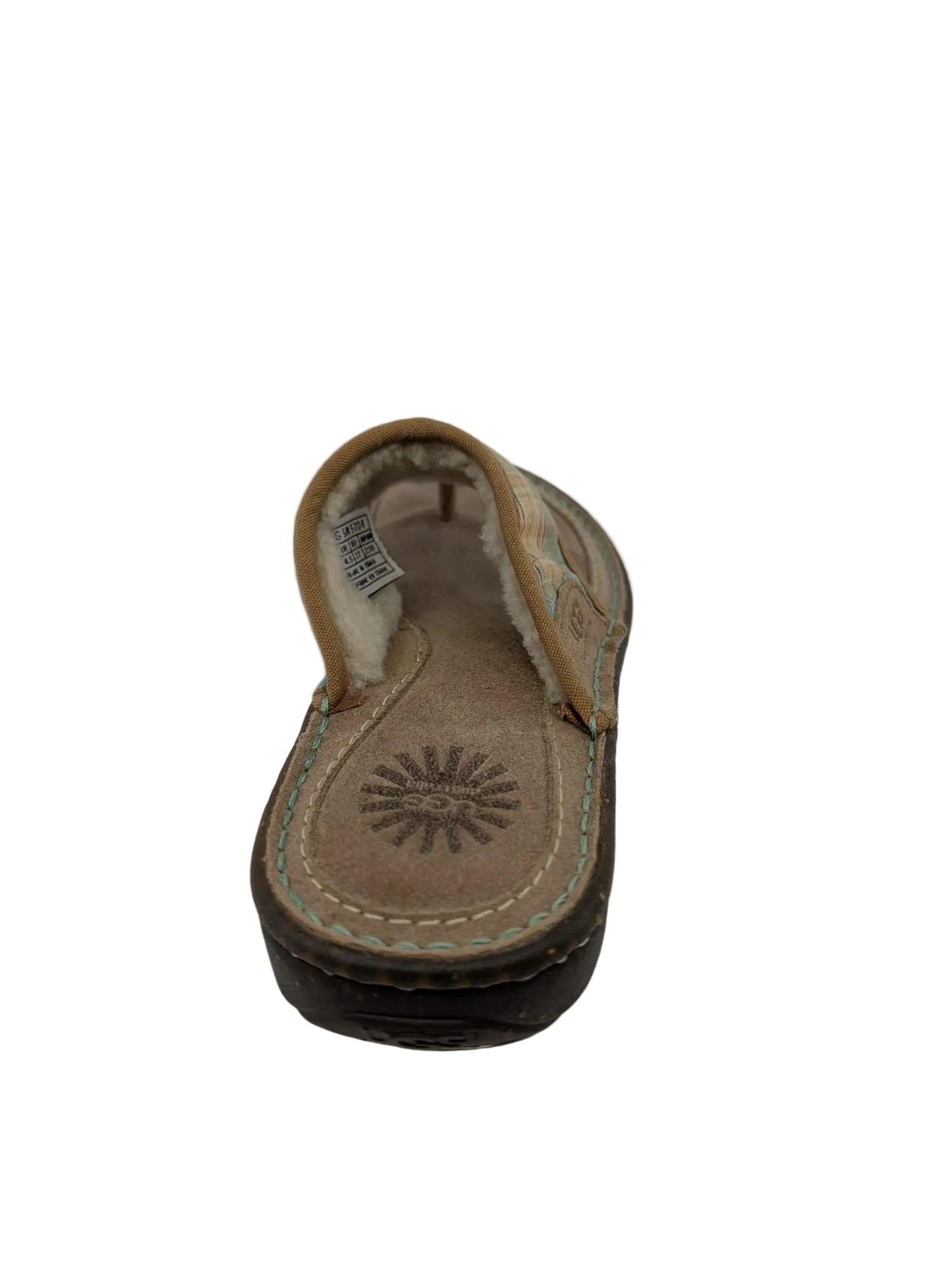 Layback Beige Fabric Slide Sandals UGG