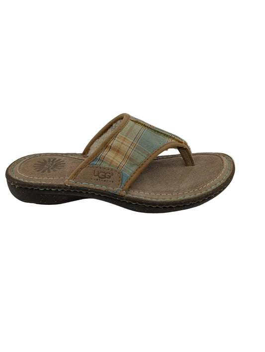 Layback Beige Fabric Slide Sandals UGG