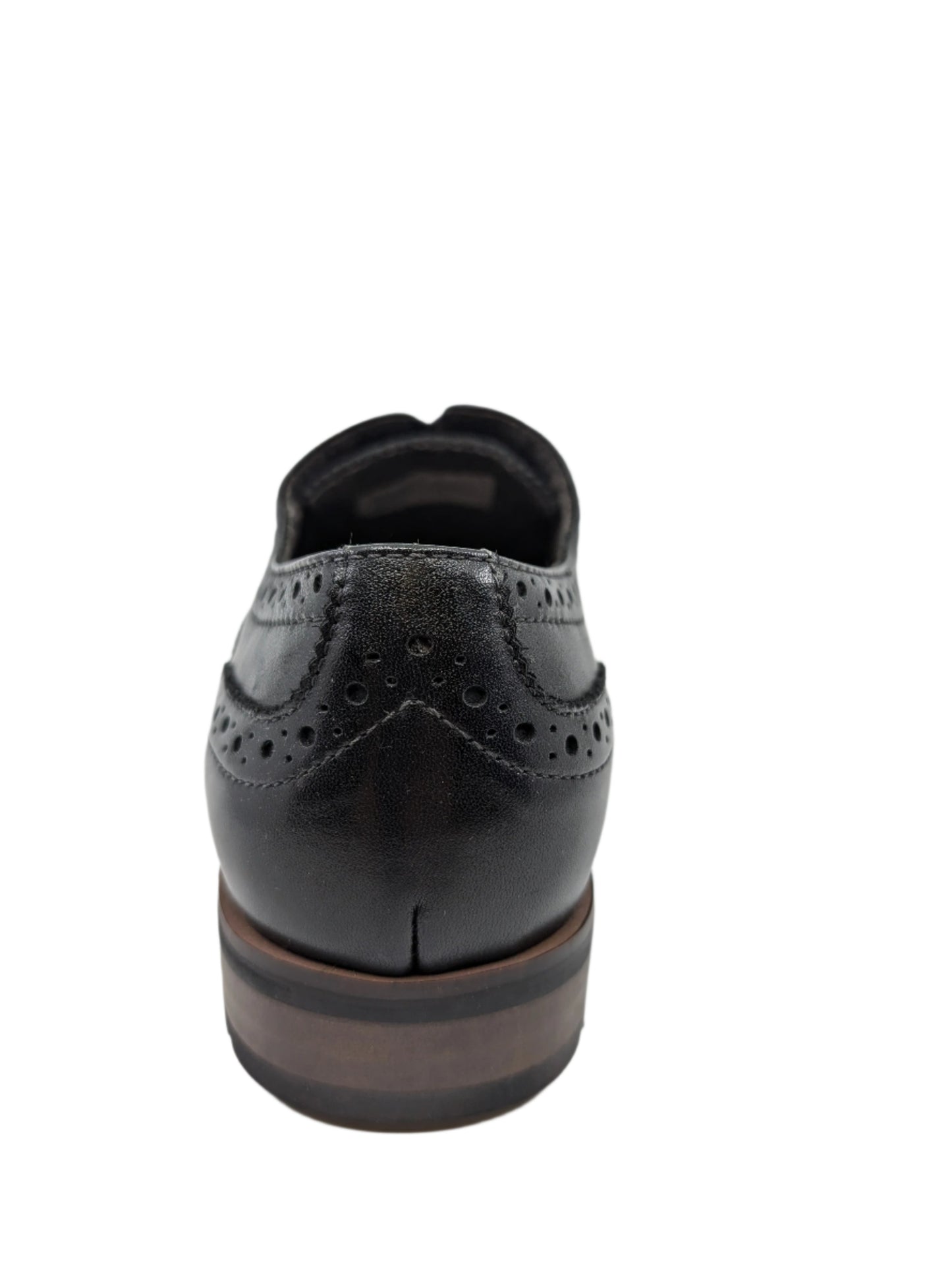 84637  Nunn Bush Mens Black Leather Wingtip