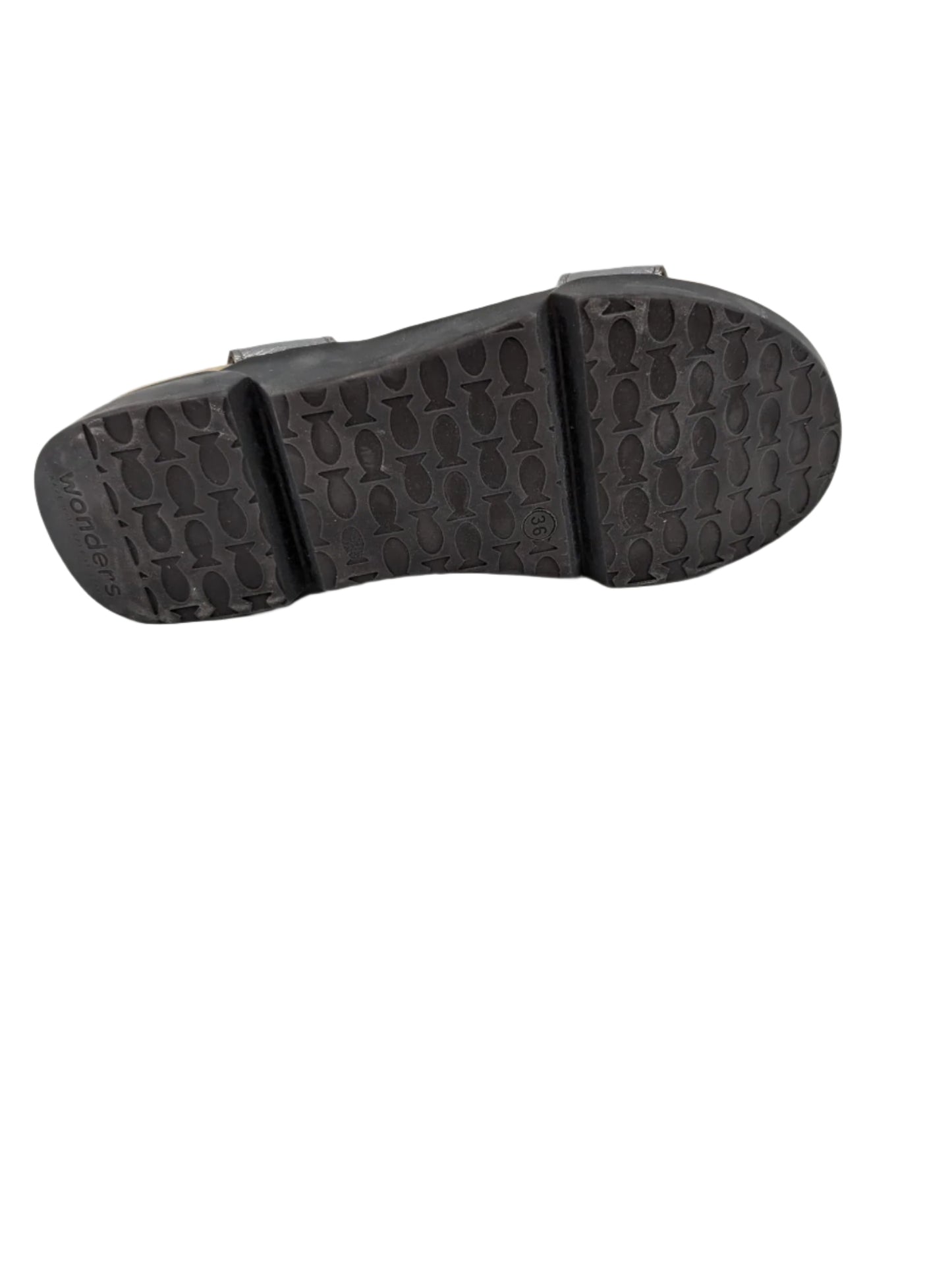 C4402 Plomo Black Rhinestone Sandals Wonders