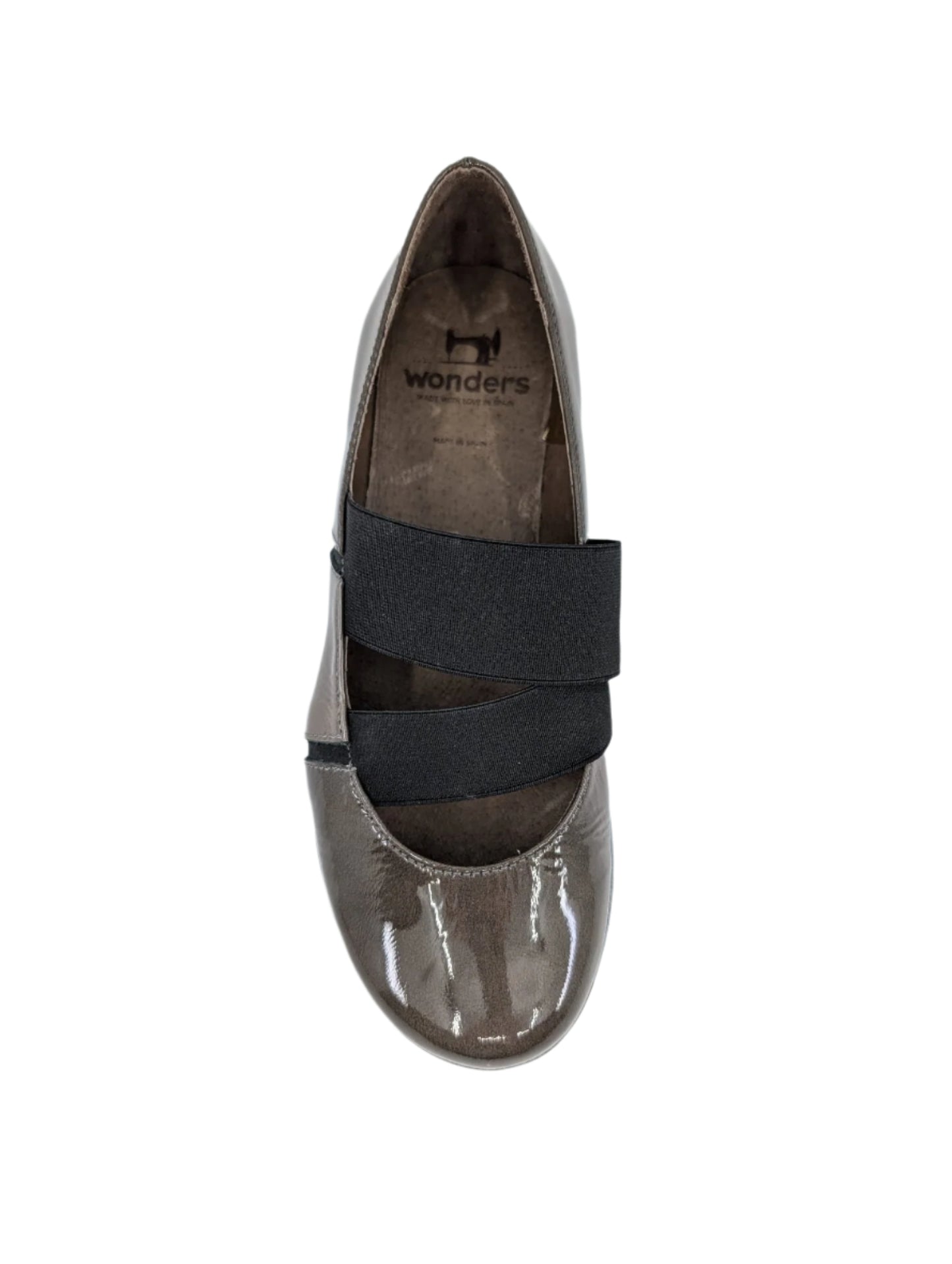 A7007 Anthracite Gray Patent Wonders Flats