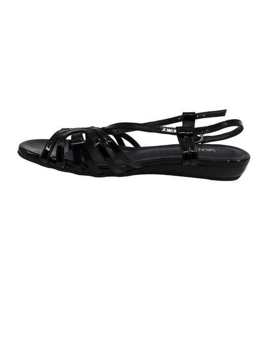 Bitya Black Patent Vaneli Flat Sandals