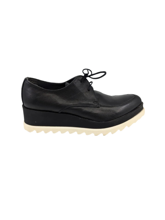 64062 Black Leather Ethem Platform Shoes