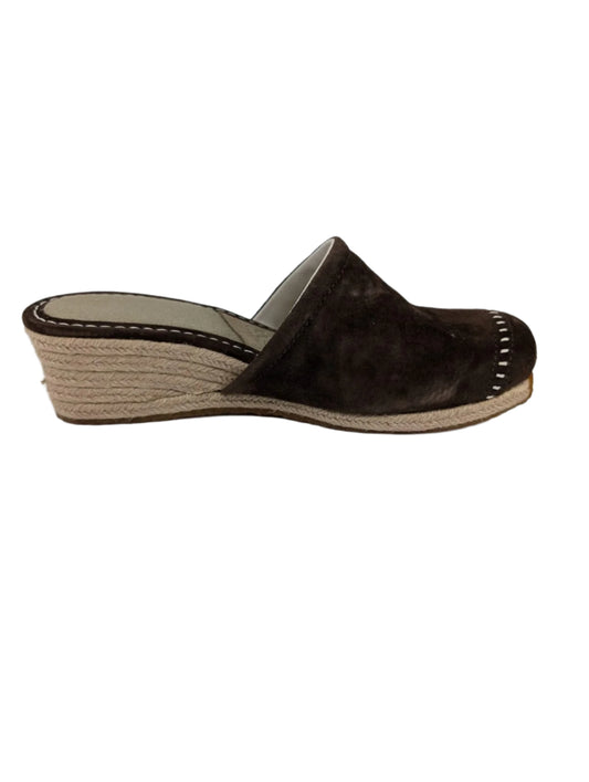 Palma Chocolate Brown Suede Ugg Wedge Sandals