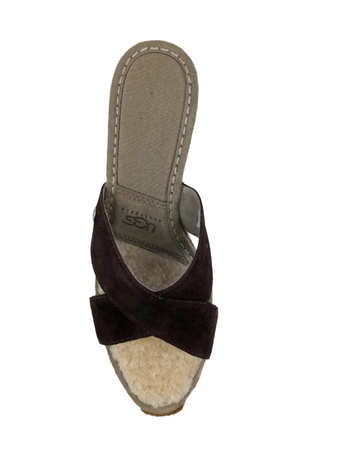 Margot Chocolate Brown Suede Ugg Wedge Sandals