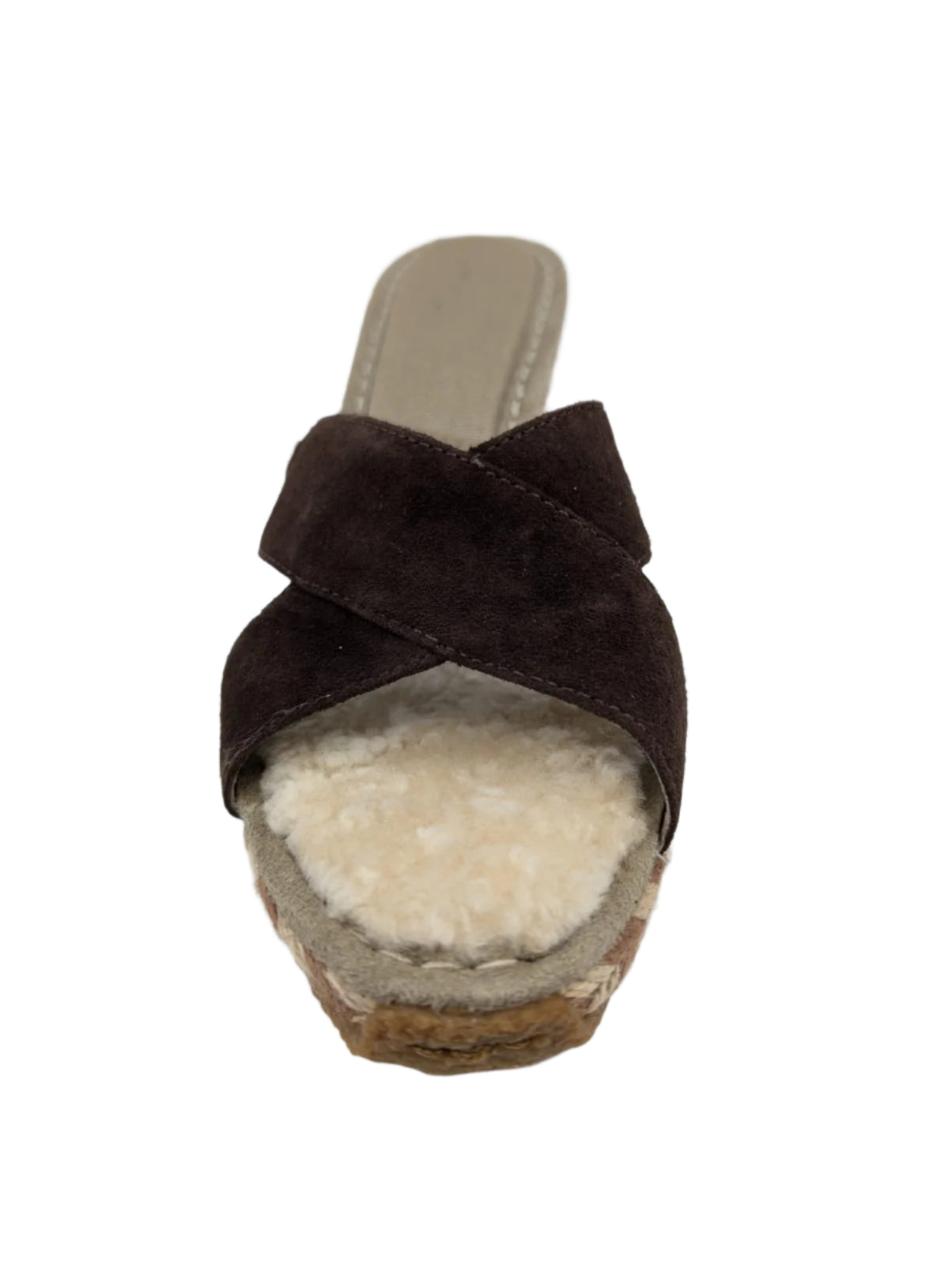 Margot Chocolate Brown Suede Ugg Wedge Sandals