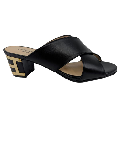 Danubio Black Jon Josef Leather Sandal Slide