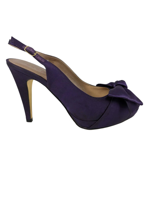 Beauty Purple Satin Sacha London Slingback Pumps