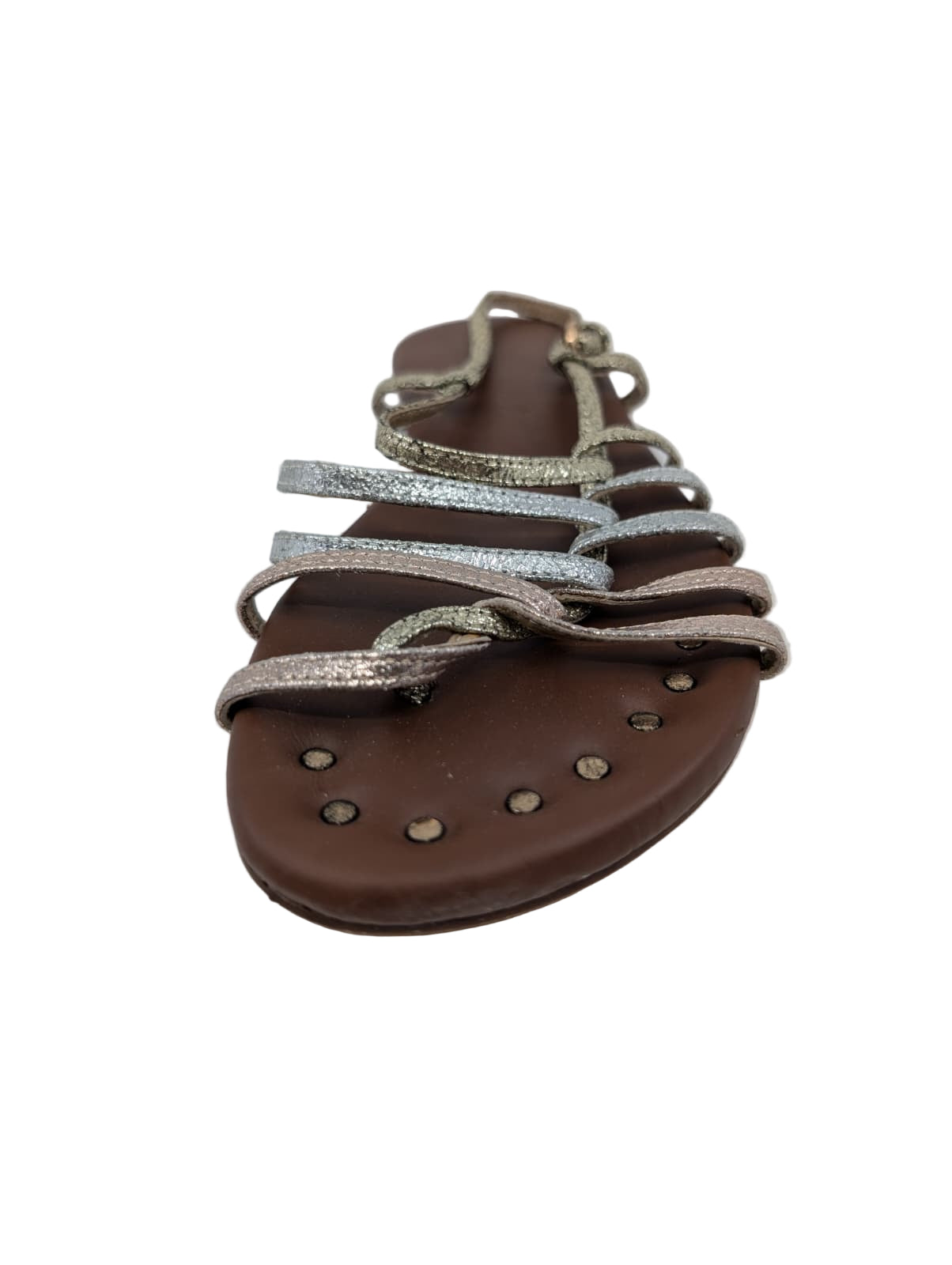 Latitude Gold Rose Silver Strappy Matt Bernson Sandals