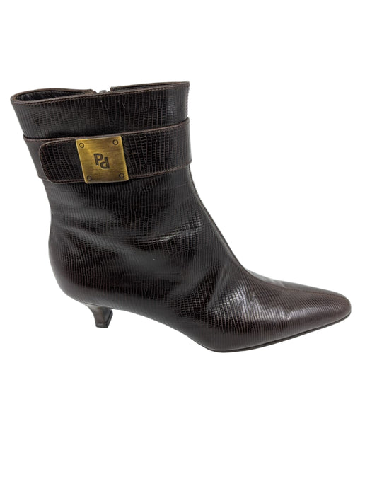 Tomasko Espresso Leather Paloma Ankle Boots