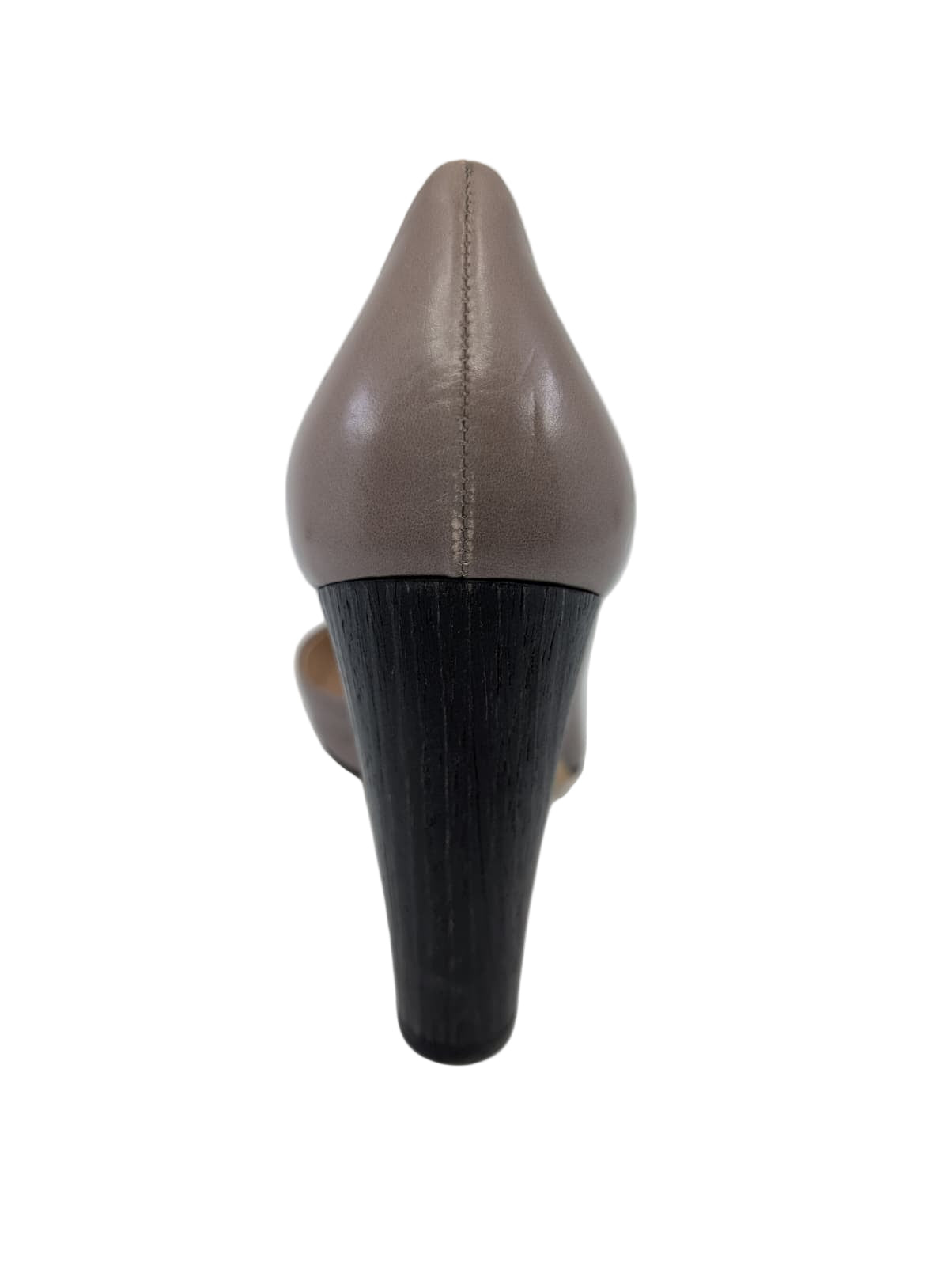 13-38 Stone Grey Leather Reed Krakoff d'Orsay Pumps