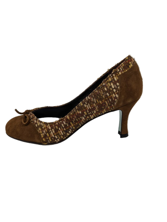 Throne Brown Suede Tweed Cynthia Rowley Pumps