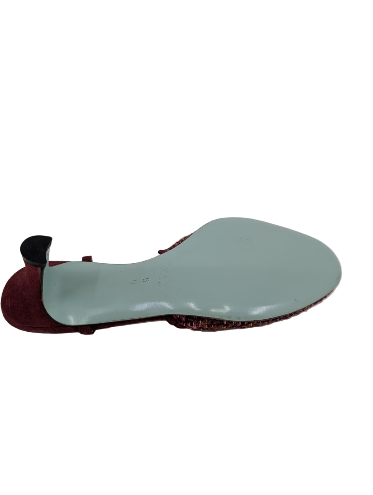 Tweed Bordeaux Fabric Cynthia Rowley Slingback Pumps