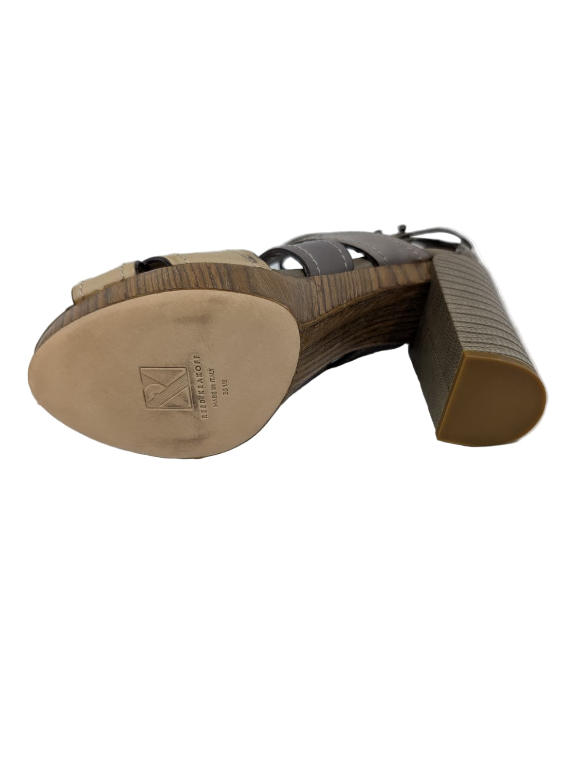 23-42 Pewter Grey Leather Reed Krakoff Sandals