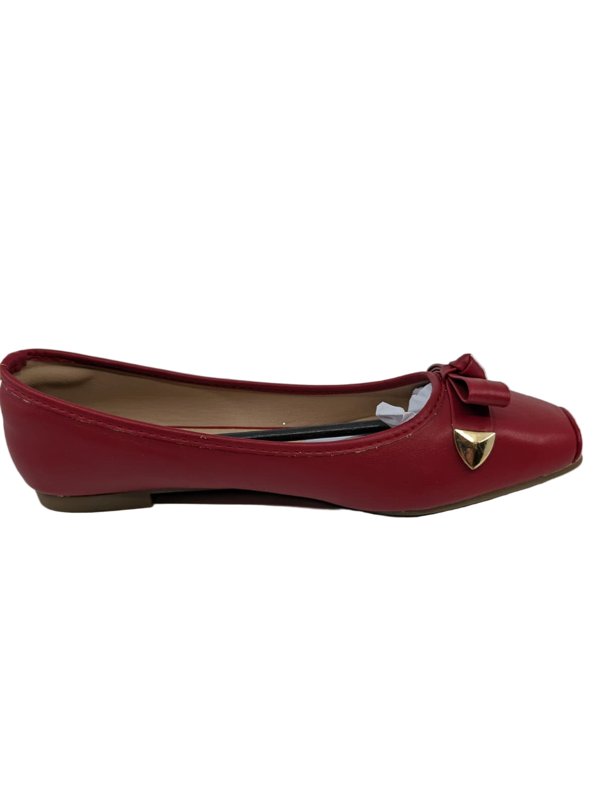 Sandalup Red Synthetic Ballerina Flats