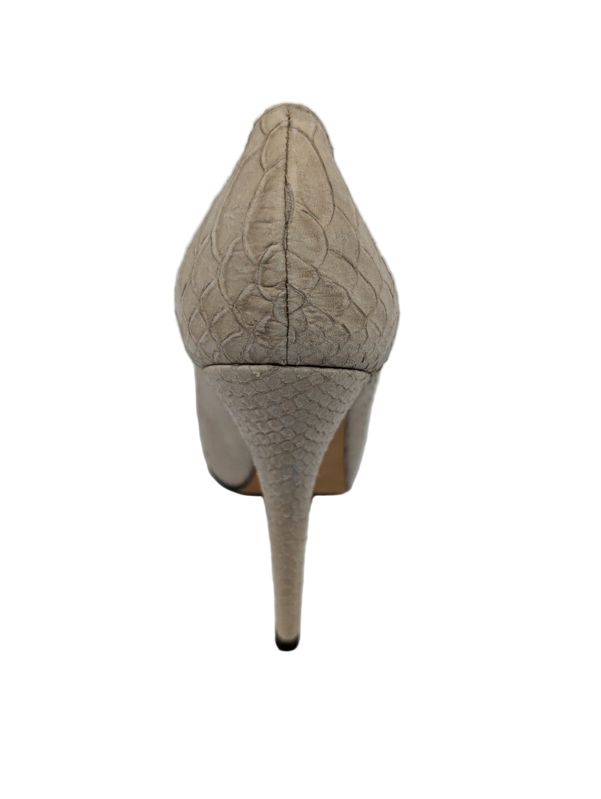 Beige Snakeprint Leather Stuart Weitzman Pumps