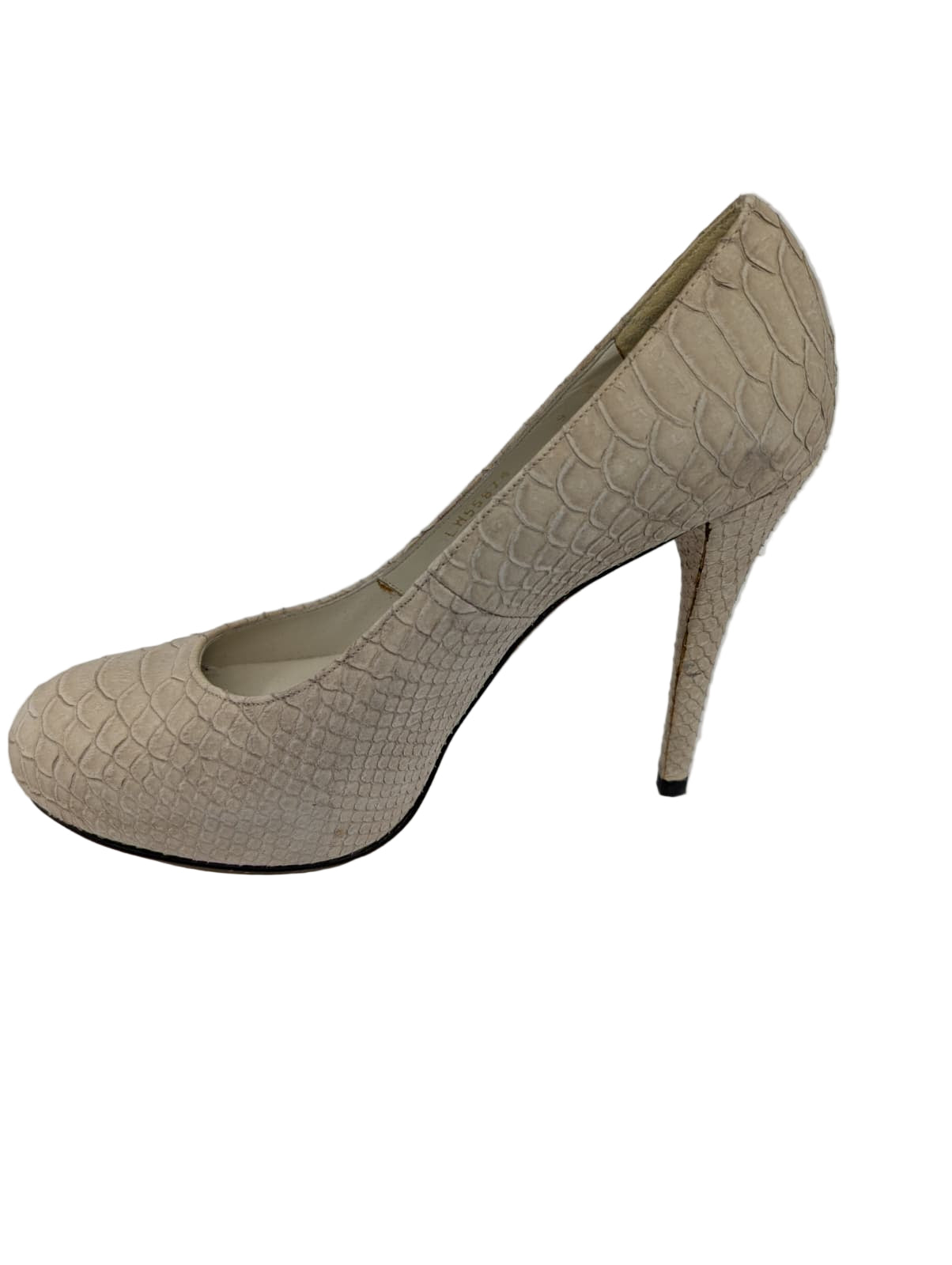 Beige Snakeprint Leather Stuart Weitzman Pumps