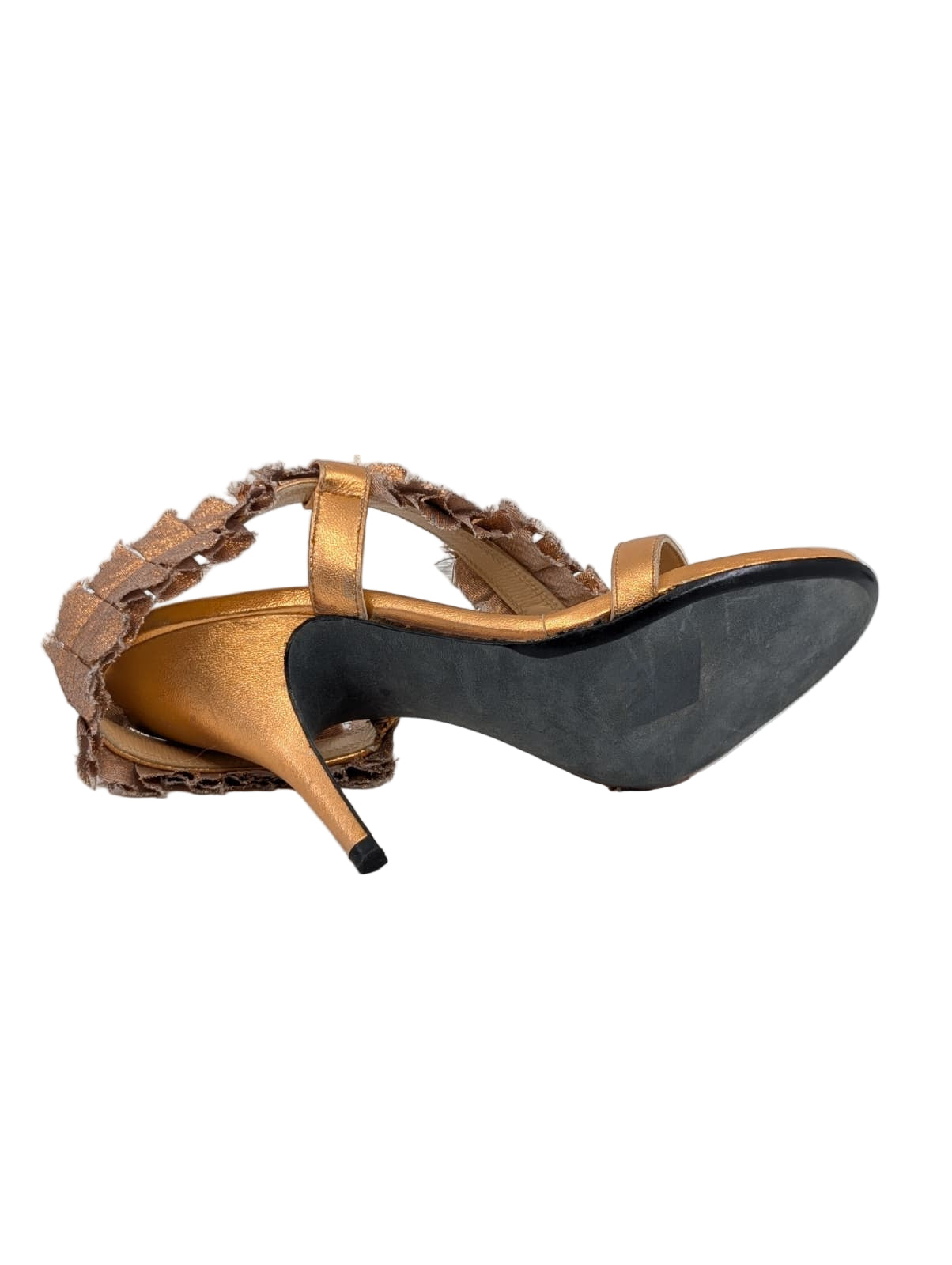 Olivia Morris Bronze Leather Slingback Sandals